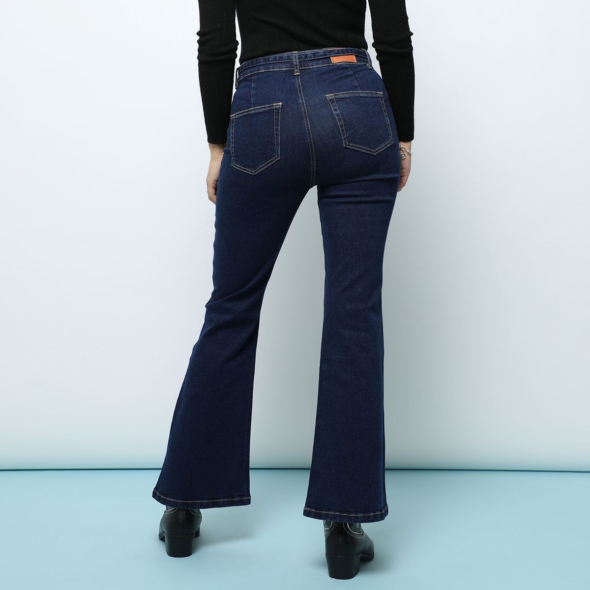 SYBILLA - Jean Flare Tiro Alto Mujer Sybilla