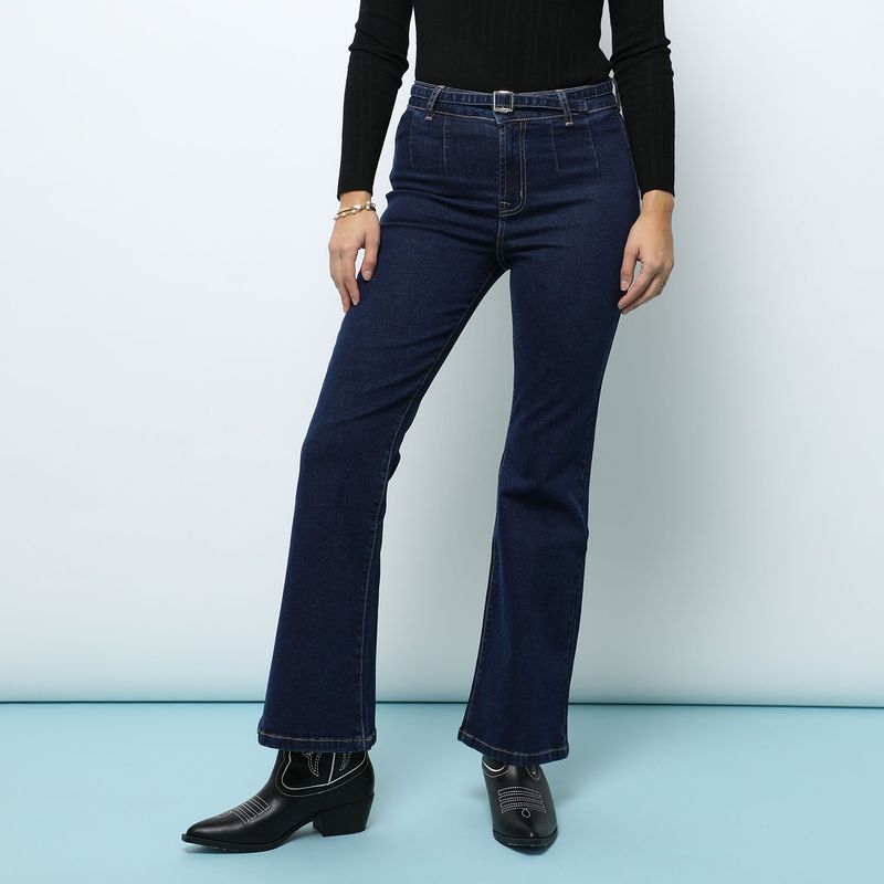 SYBILLA - Jean Flare Tiro Alto Mujer Sybilla