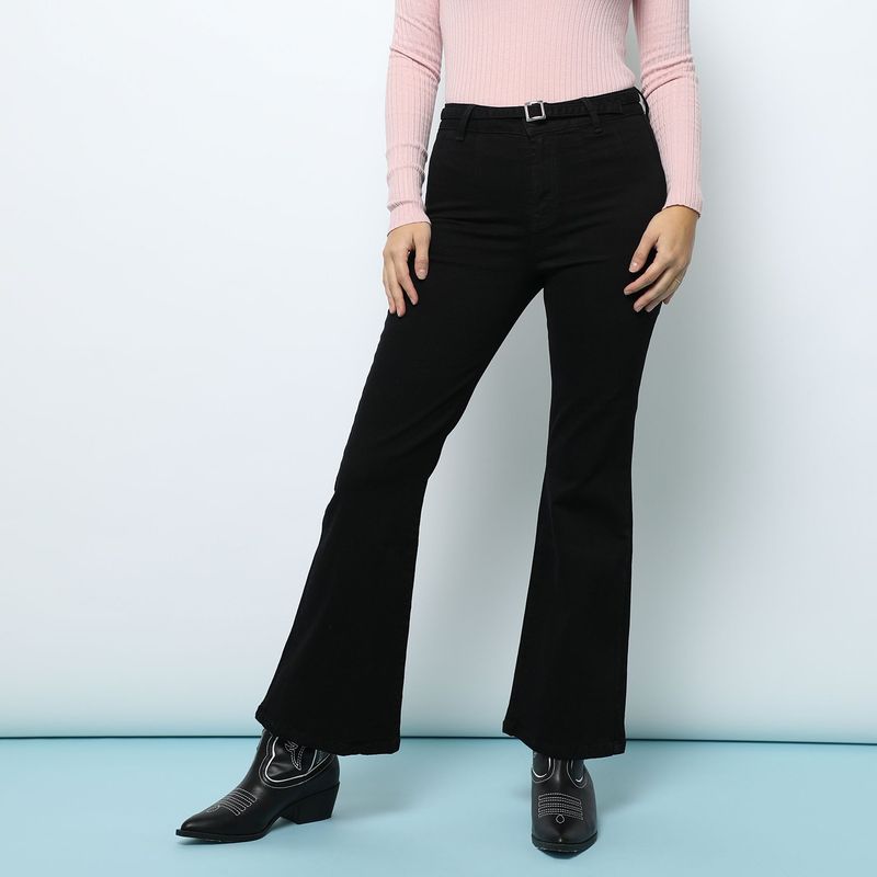 SYBILLA - Jean Flare Tiro Alto Mujer Sybilla