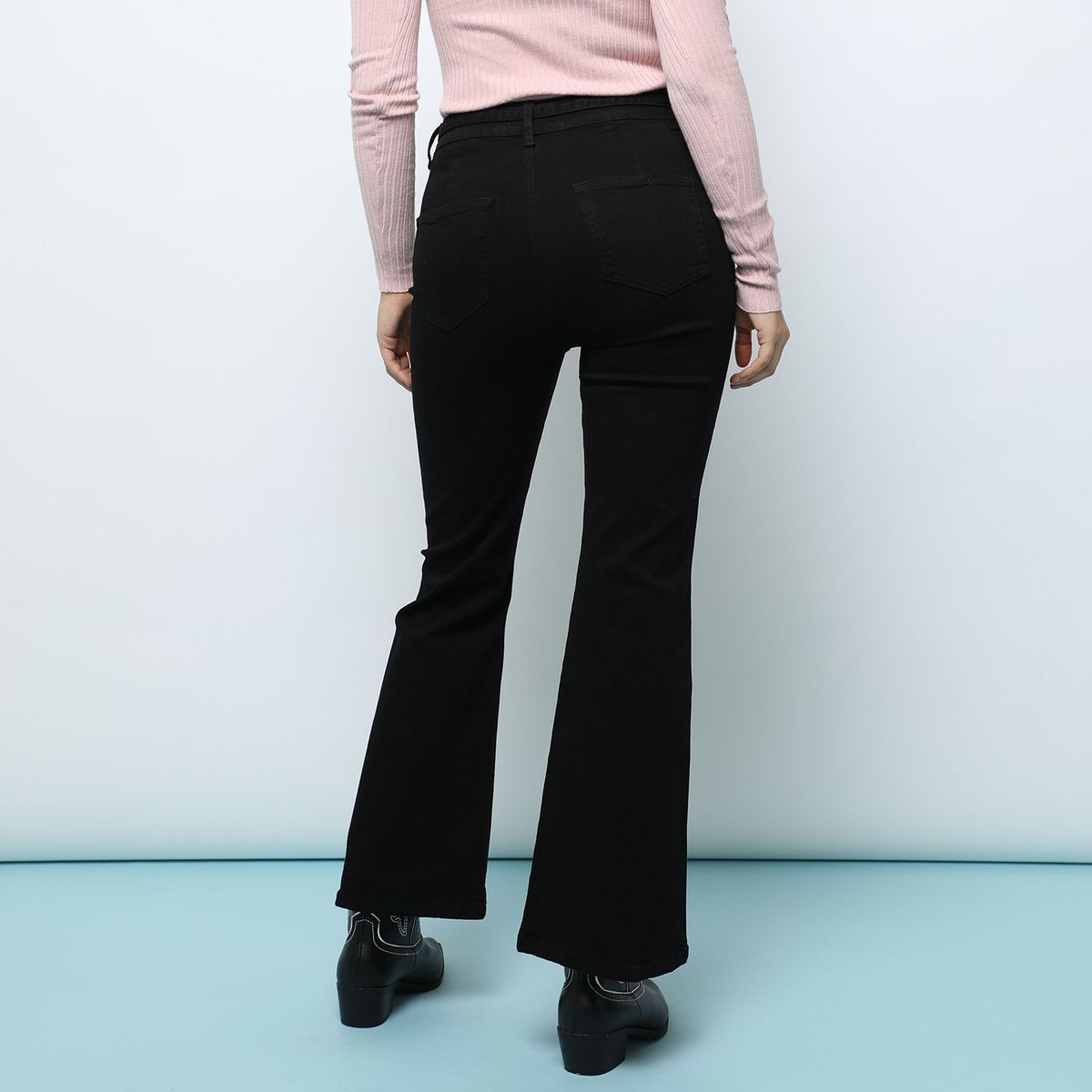 SYBILLA - Jean Flare Tiro Alto Mujer Sybilla