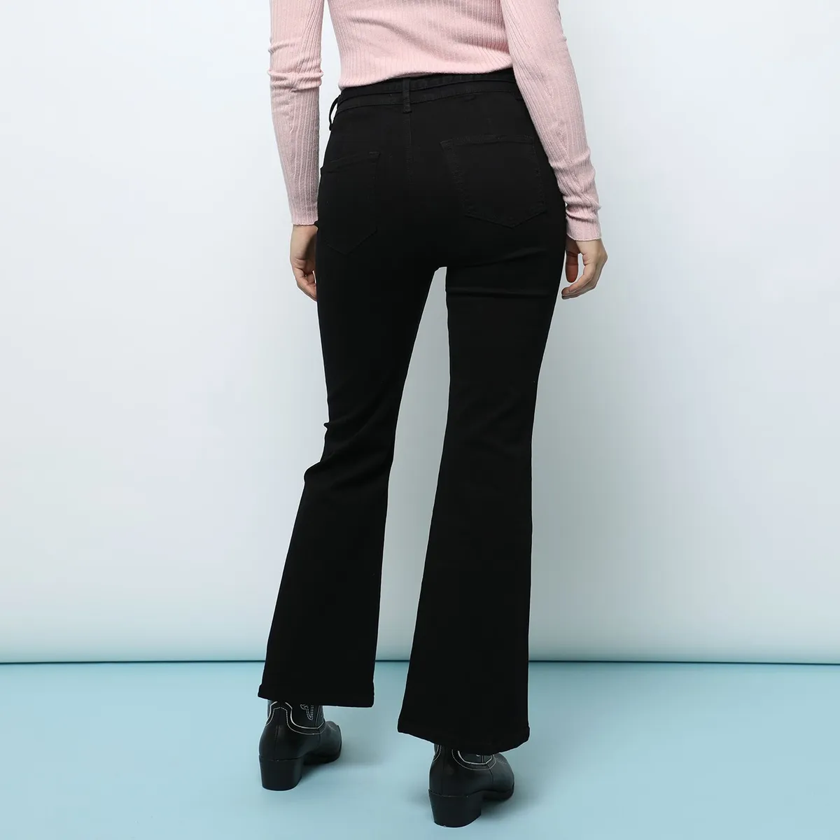 SYBILLA - Jean Flare Tiro Alto Mujer Sybilla