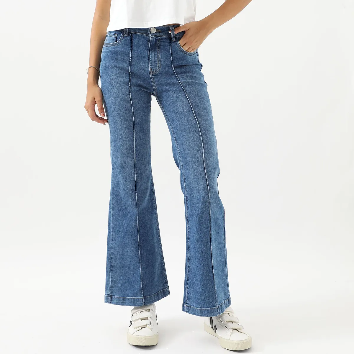 SYBILLA - Jean Flare Tiro Alto Mujer Sybilla