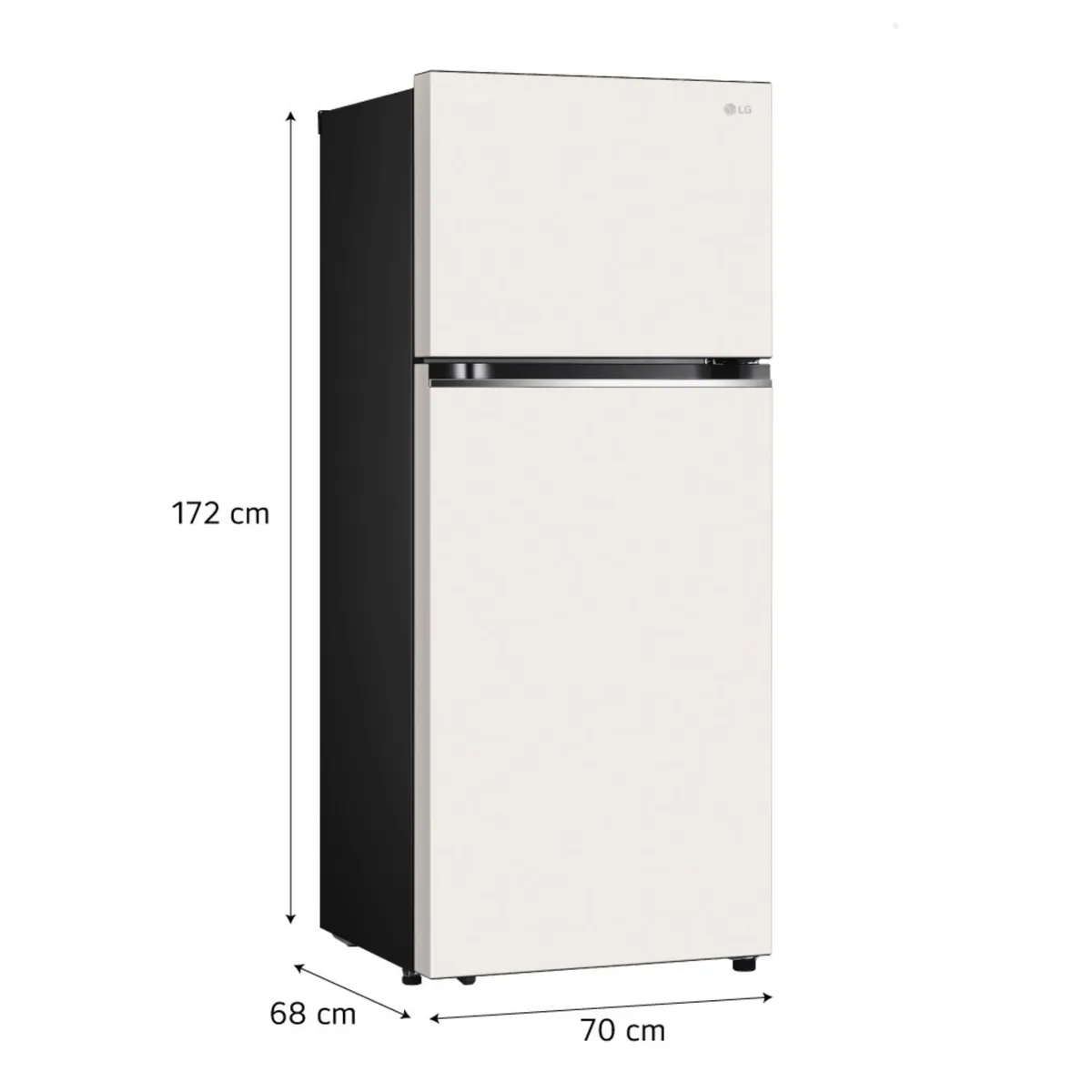 LG - Refrigeradora VT37BPB 375L Top Freezer Door Cooling Beige Natural LG