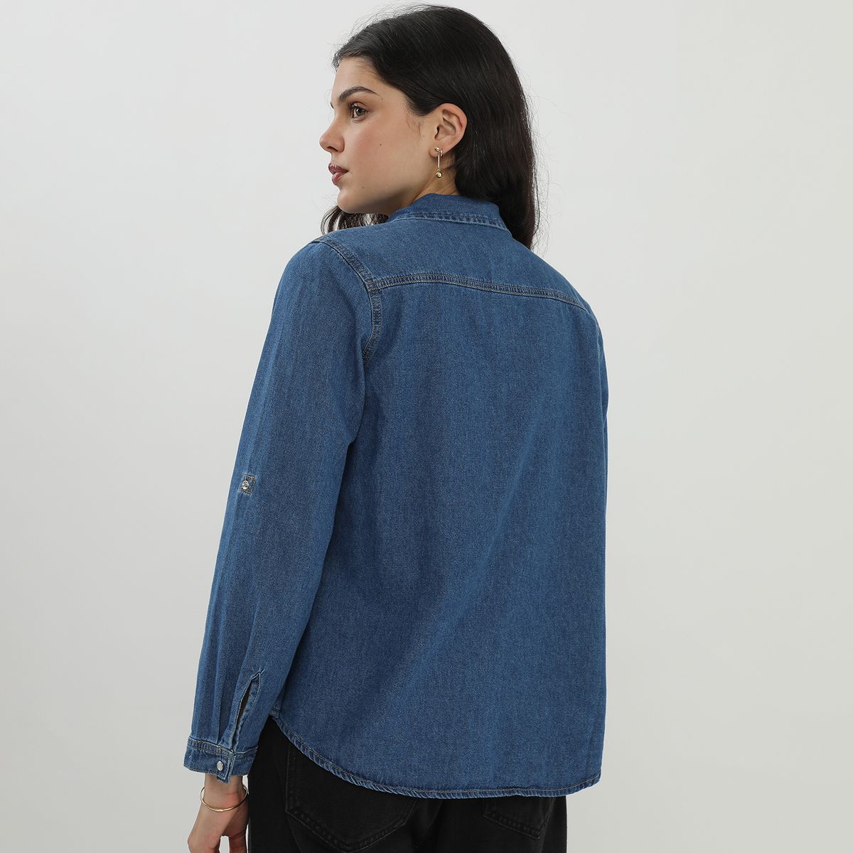 SYBILLA - Blusa Manga Larga Denim Mujer Sybilla