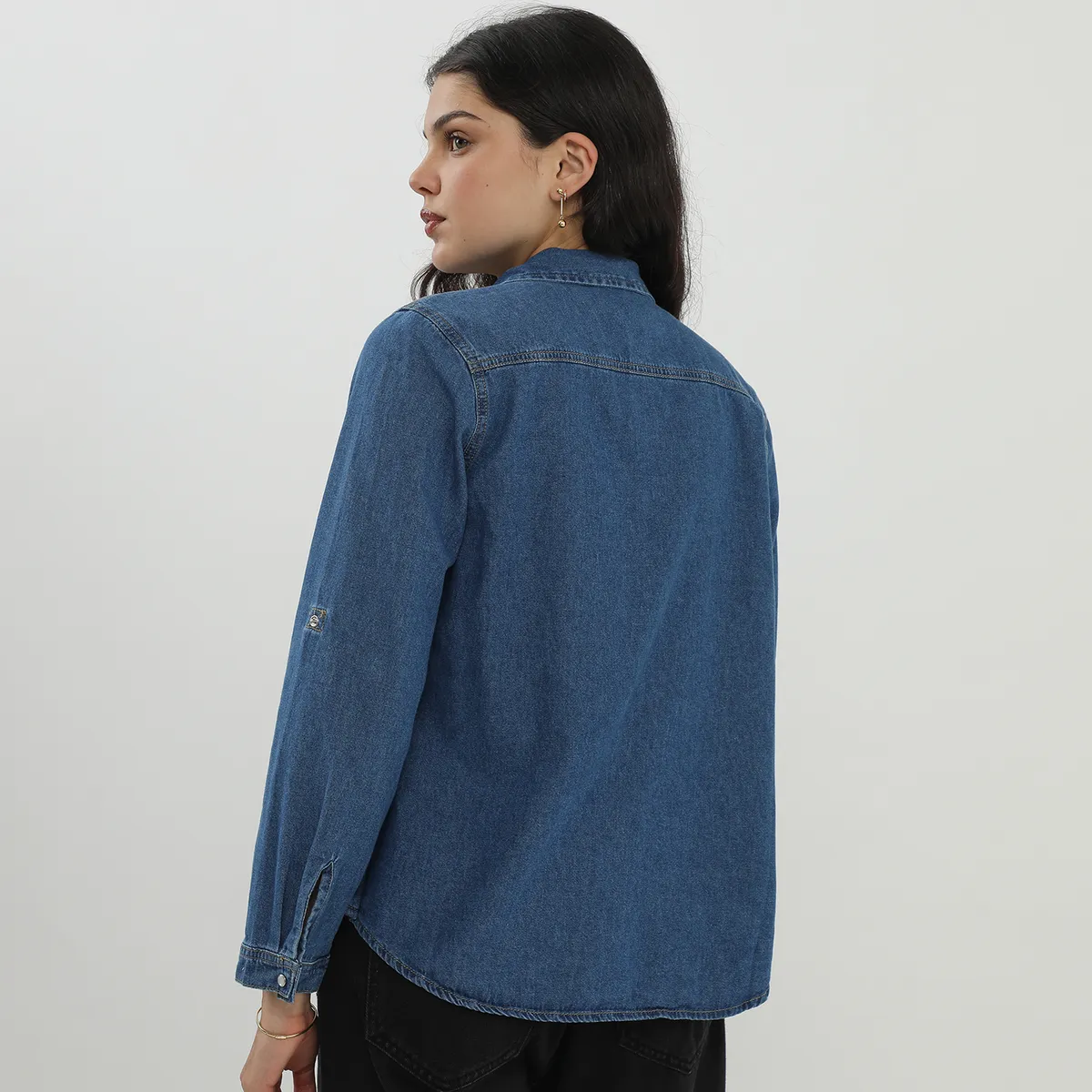 SYBILLA - Blusa Manga Larga Denim Mujer Sybilla
