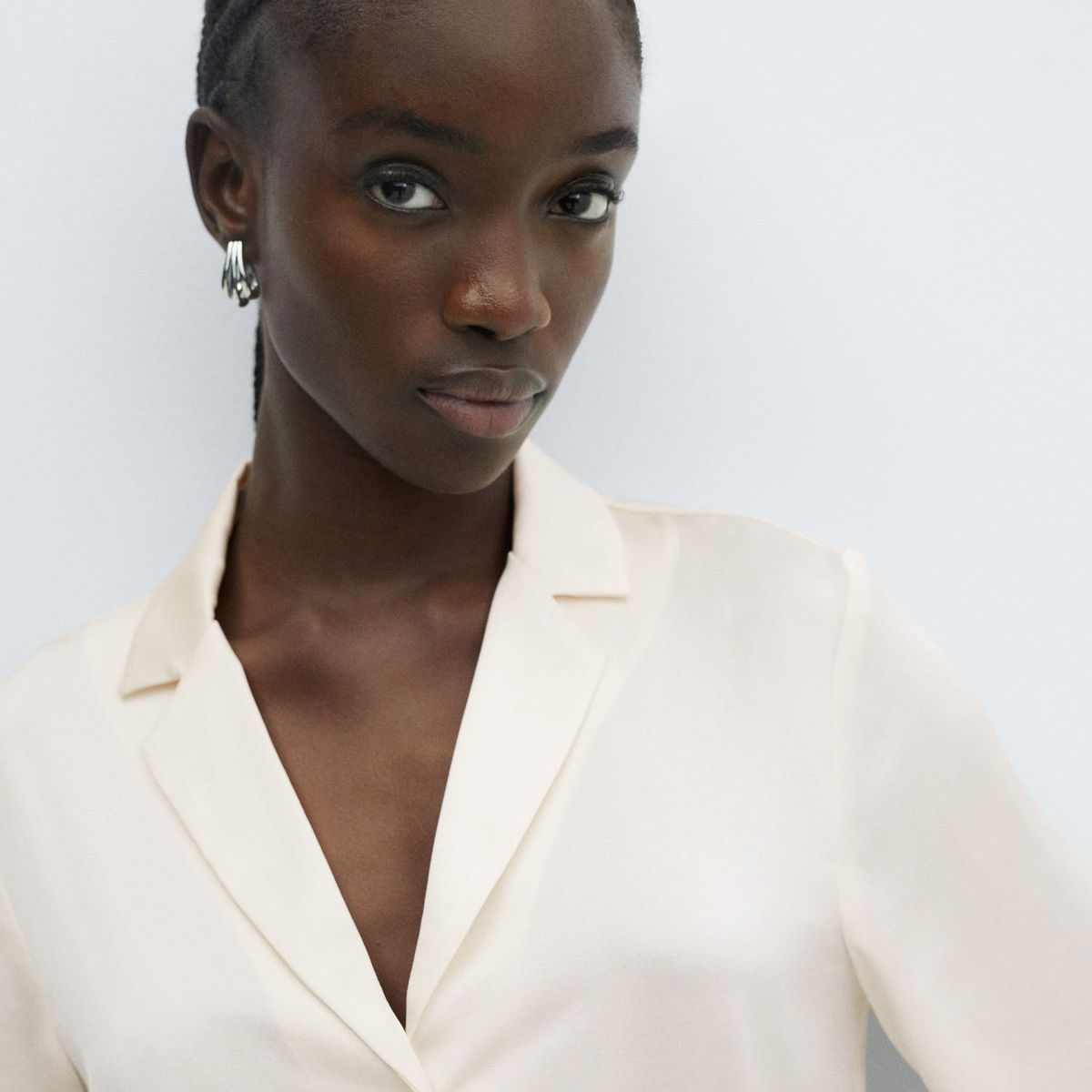 MANGO - Blusa Manga Corta Mujer Mango