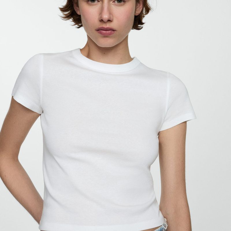 MANGO - Polo Manga Corta 100% Algodón Mujer Mango