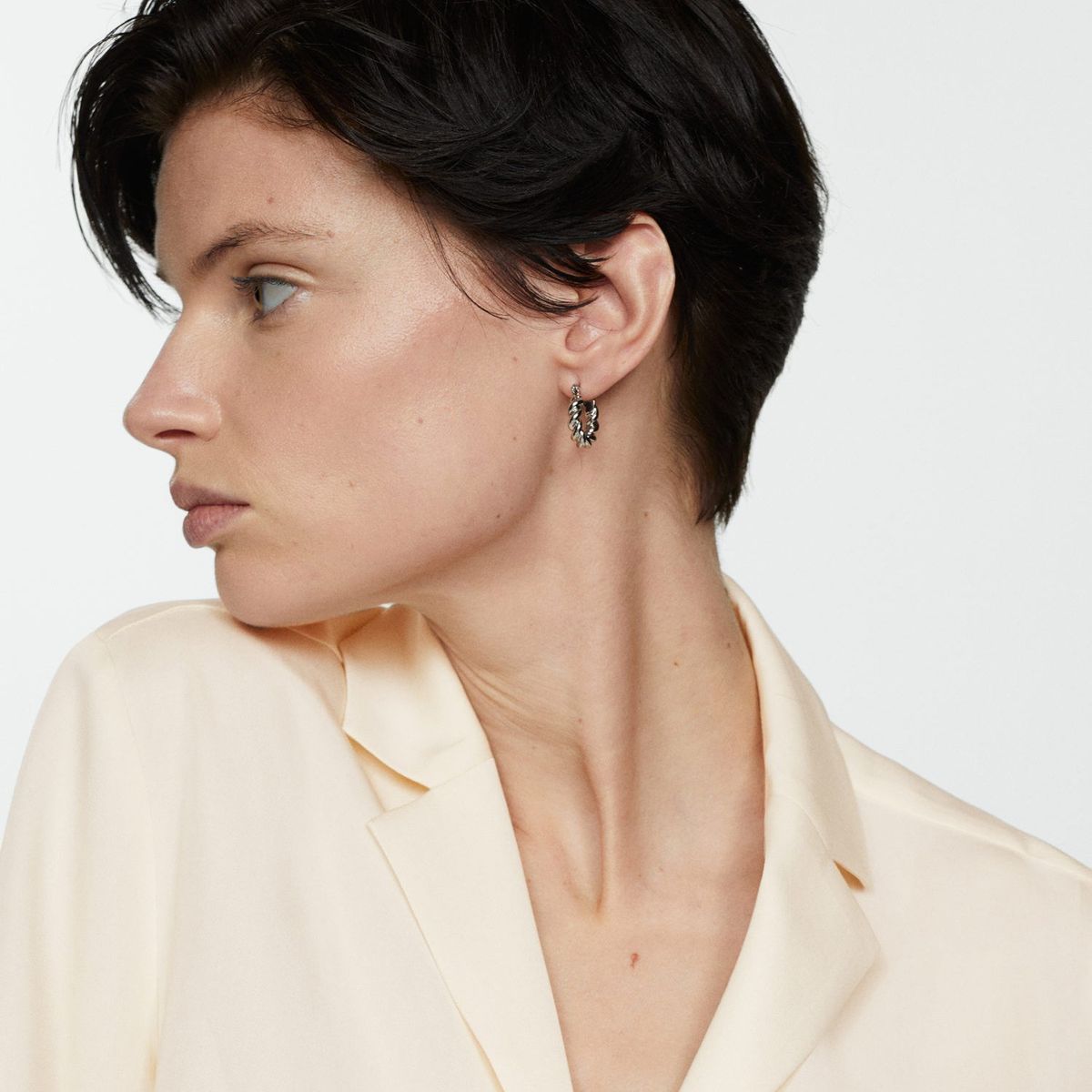 MANGO - Blusa Manga Corta Mujer Mango