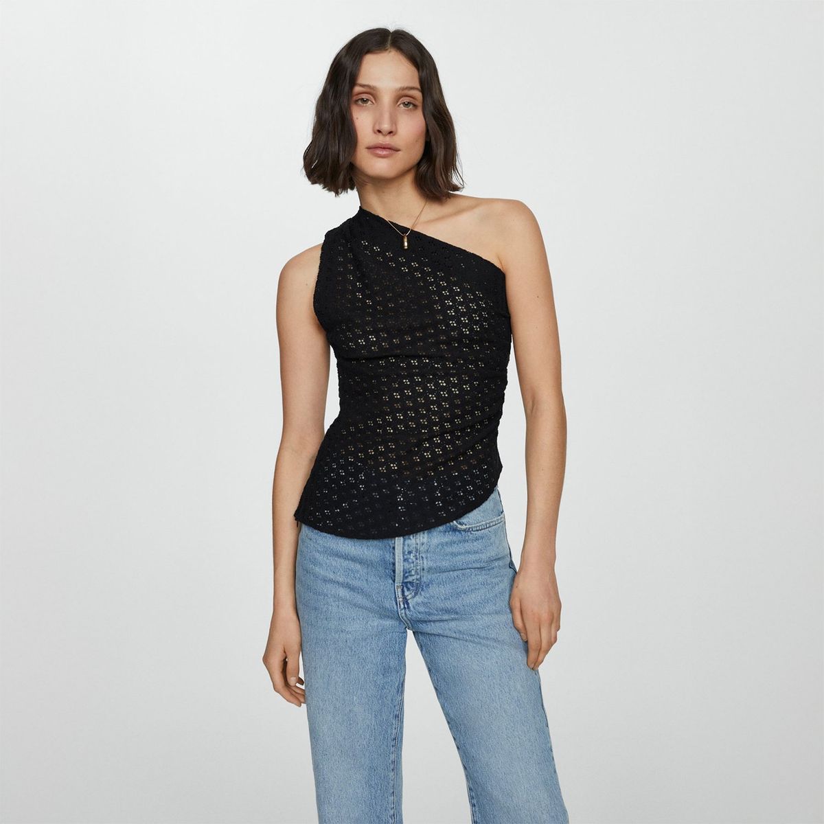 MANGO - Top Sin Mangas Algodón Mujer Mango