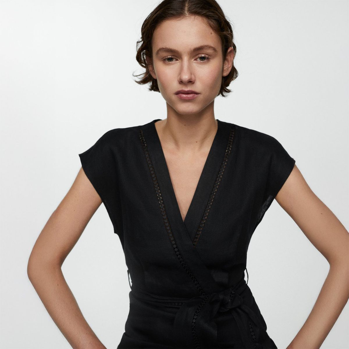 MANGO - Vestido Largo 100% Lino Mujer Mango