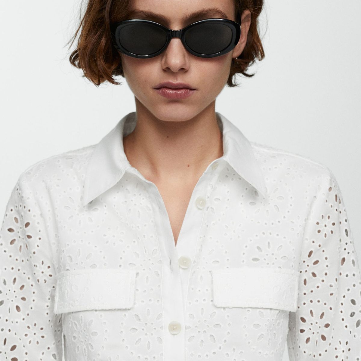 MANGO - Vestido Corto 100% Algodón Mujer Mango