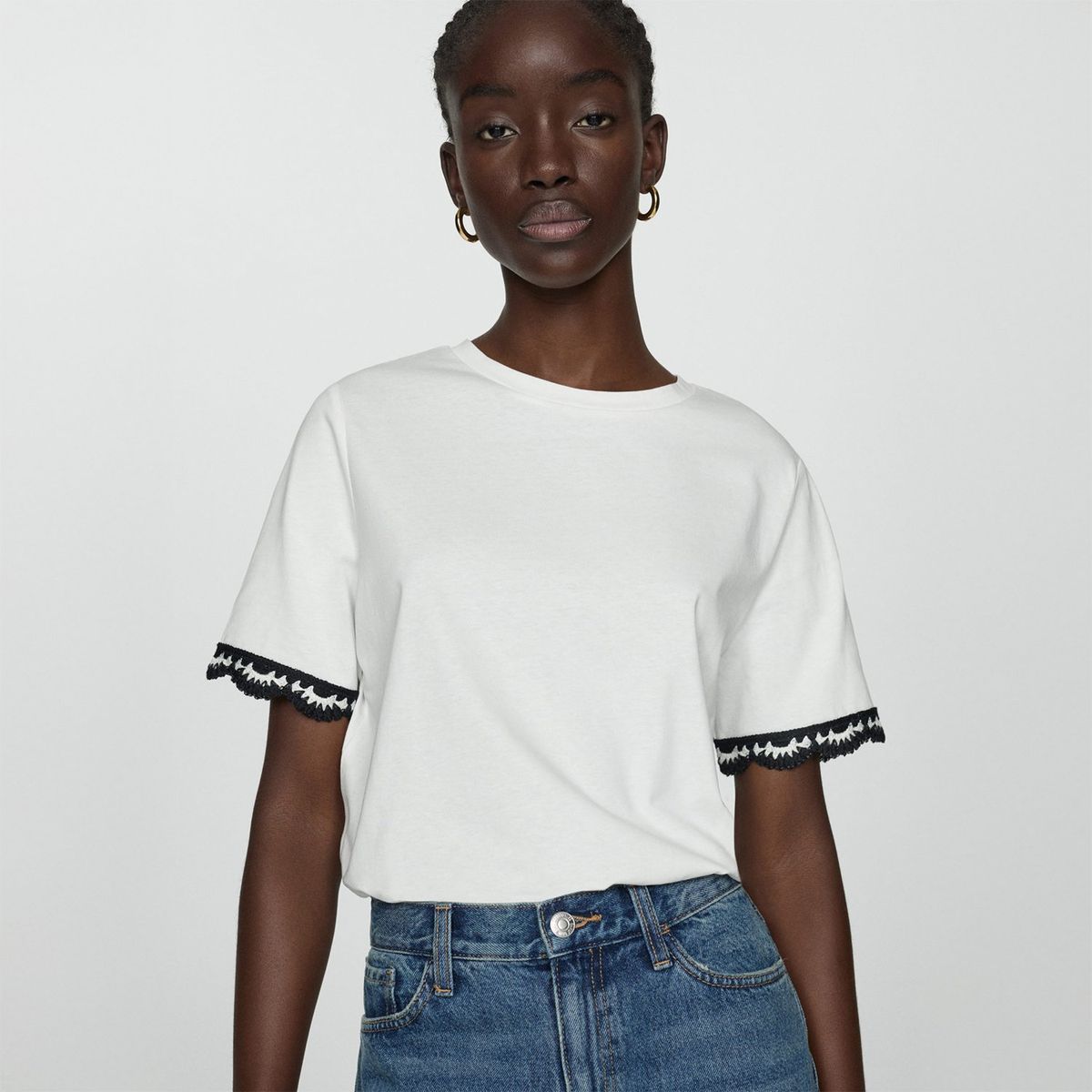 MANGO - Polo Manga Corta 100% Algodón Mujer Mango