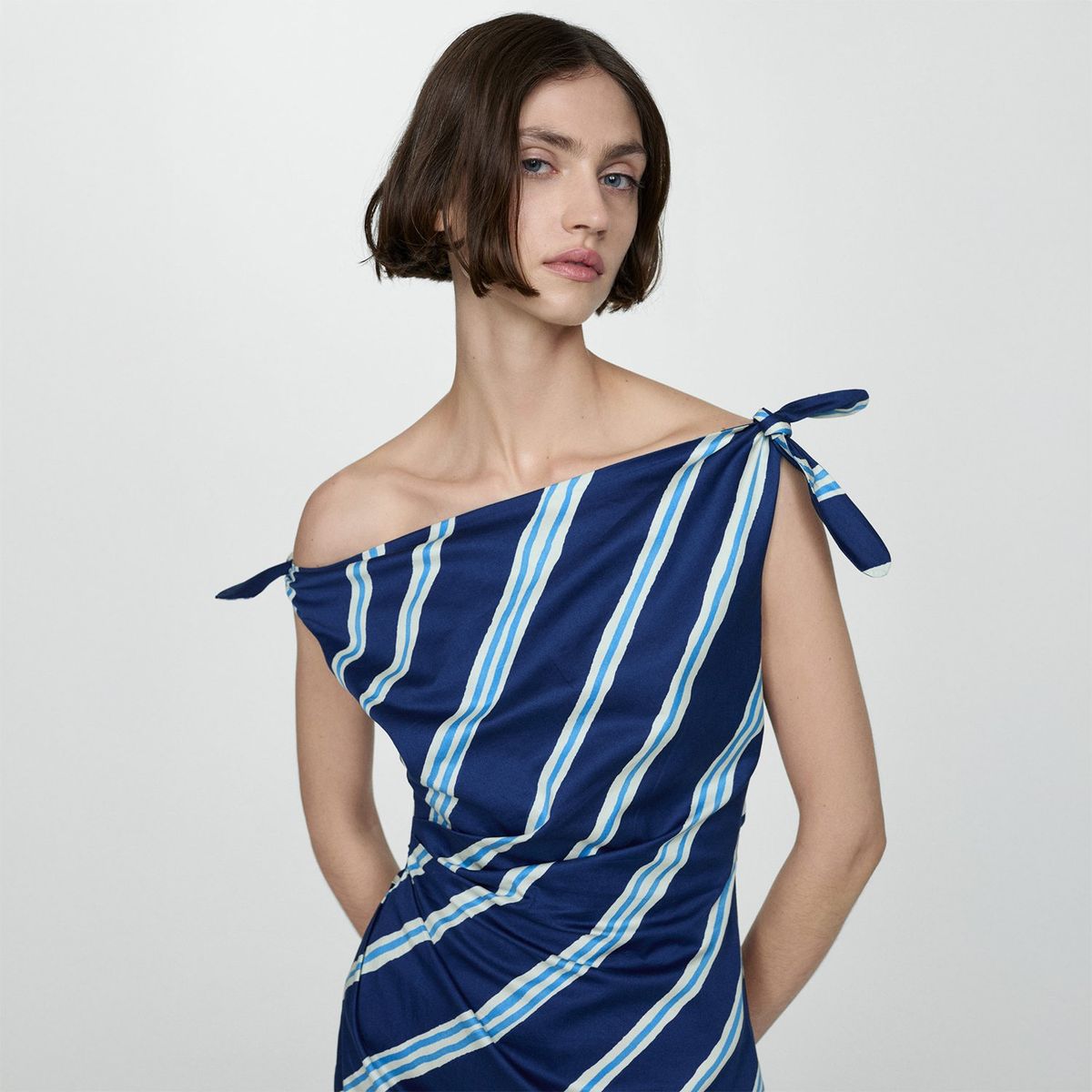 MANGO - Vestido Largo 100% Algodón Mujer Mango