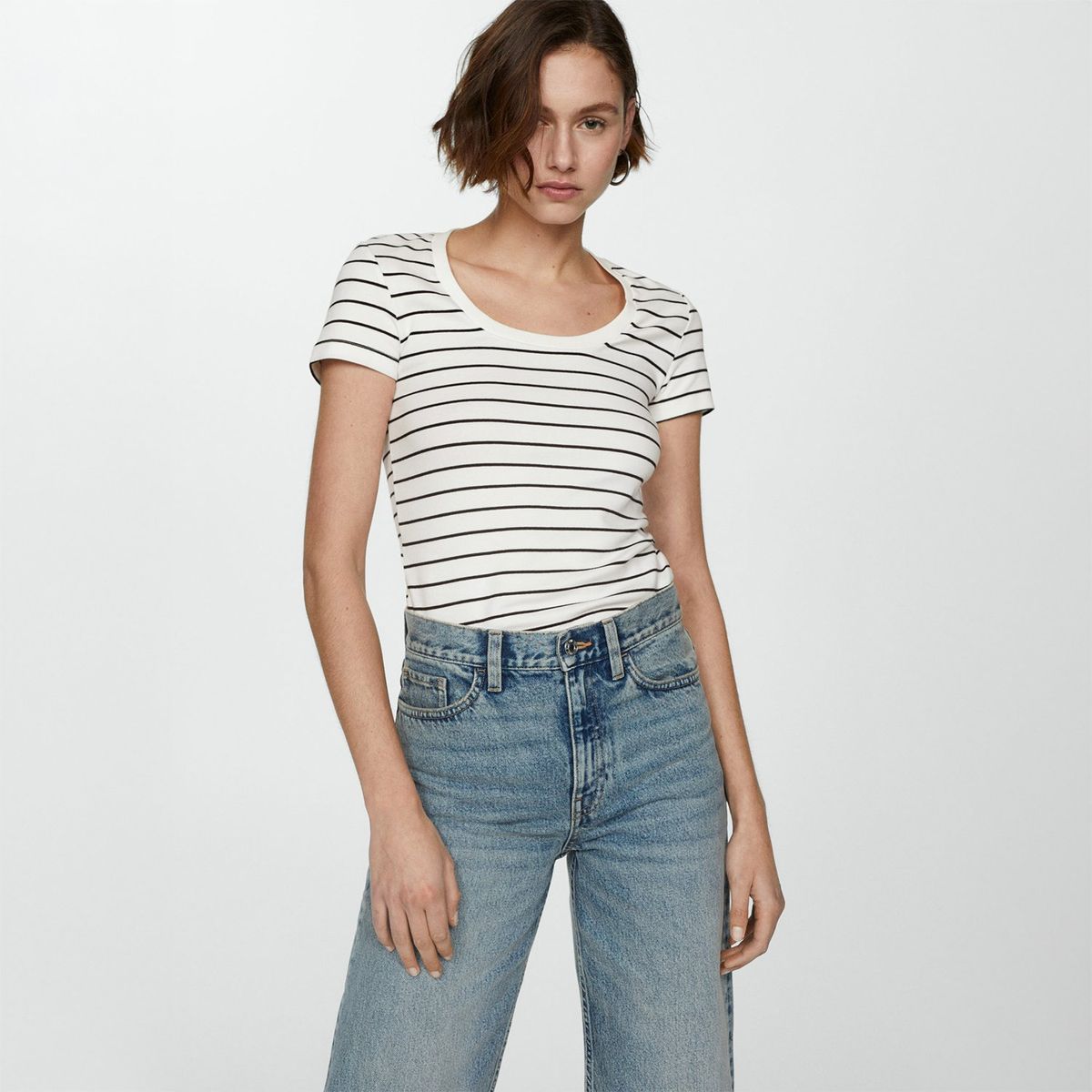 MANGO - Polo Manga Corta Algodón Mujer Mango