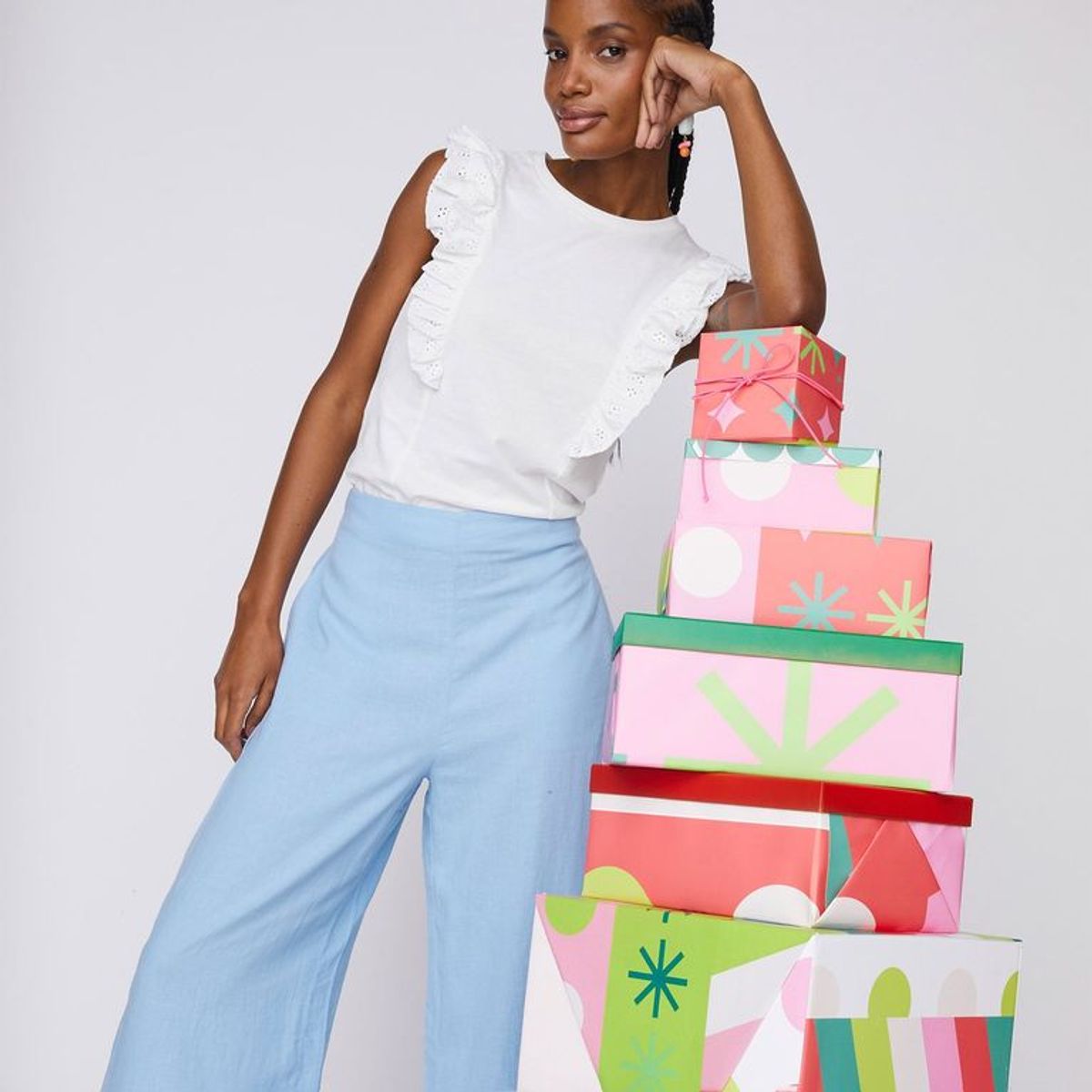 MANGO - Pantalón Mango Wide Fit Lino