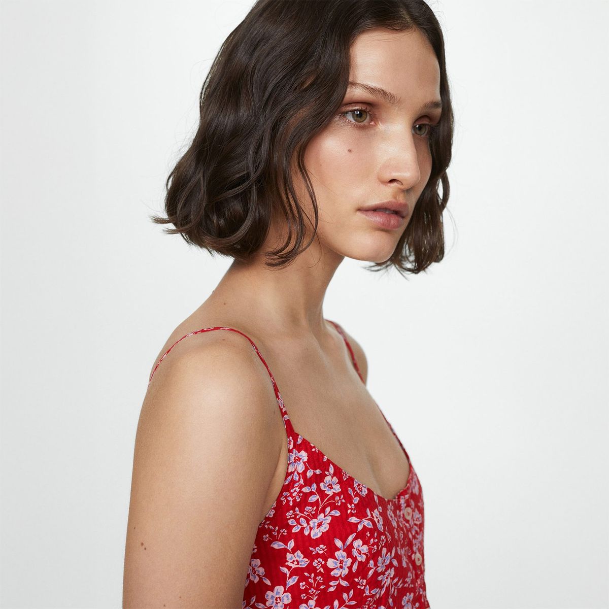 MANGO - Vestido Largo 100% Algodón Mujer Mango