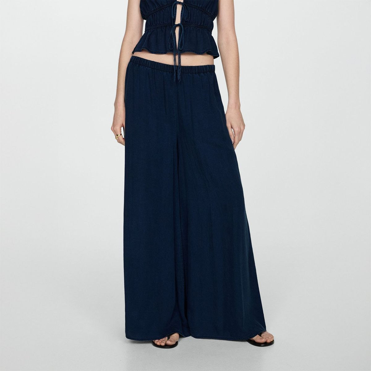 MANGO - Pantalón Palazzo Mujer Mango