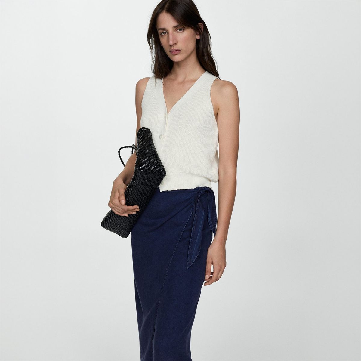 MANGO - Falda Larga Mujer Mango