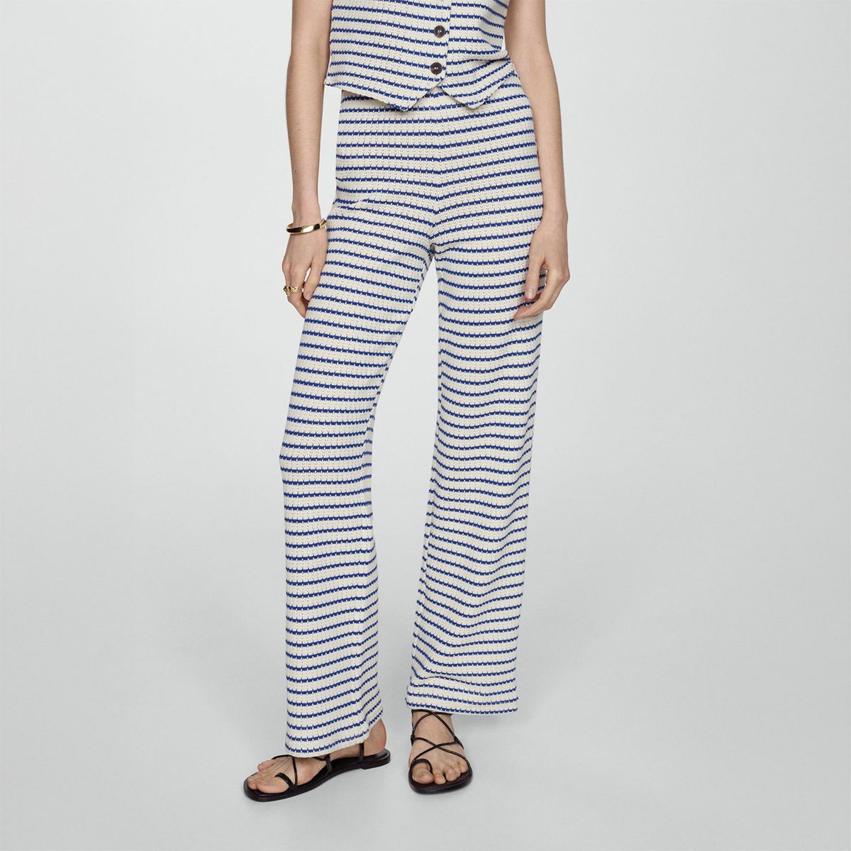 MANGO - Pantalón Straight Algodón Mujer Mango