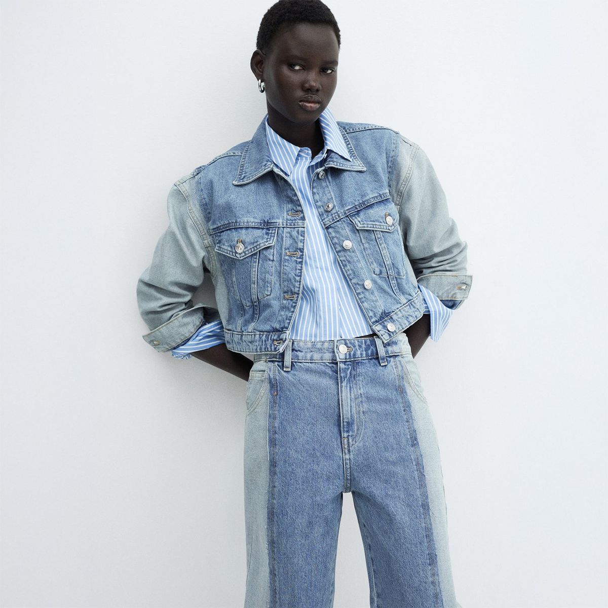 MANGO - Jean Straight 100% Algodón Mujer Mango