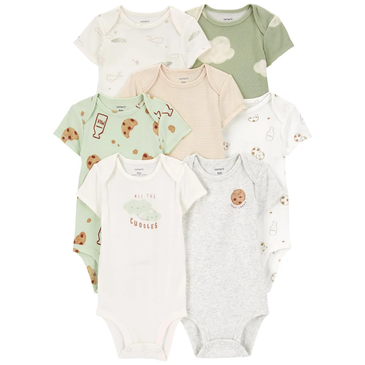 CARTER'S - Body Bebé Niño Niña Pack X7 Carters