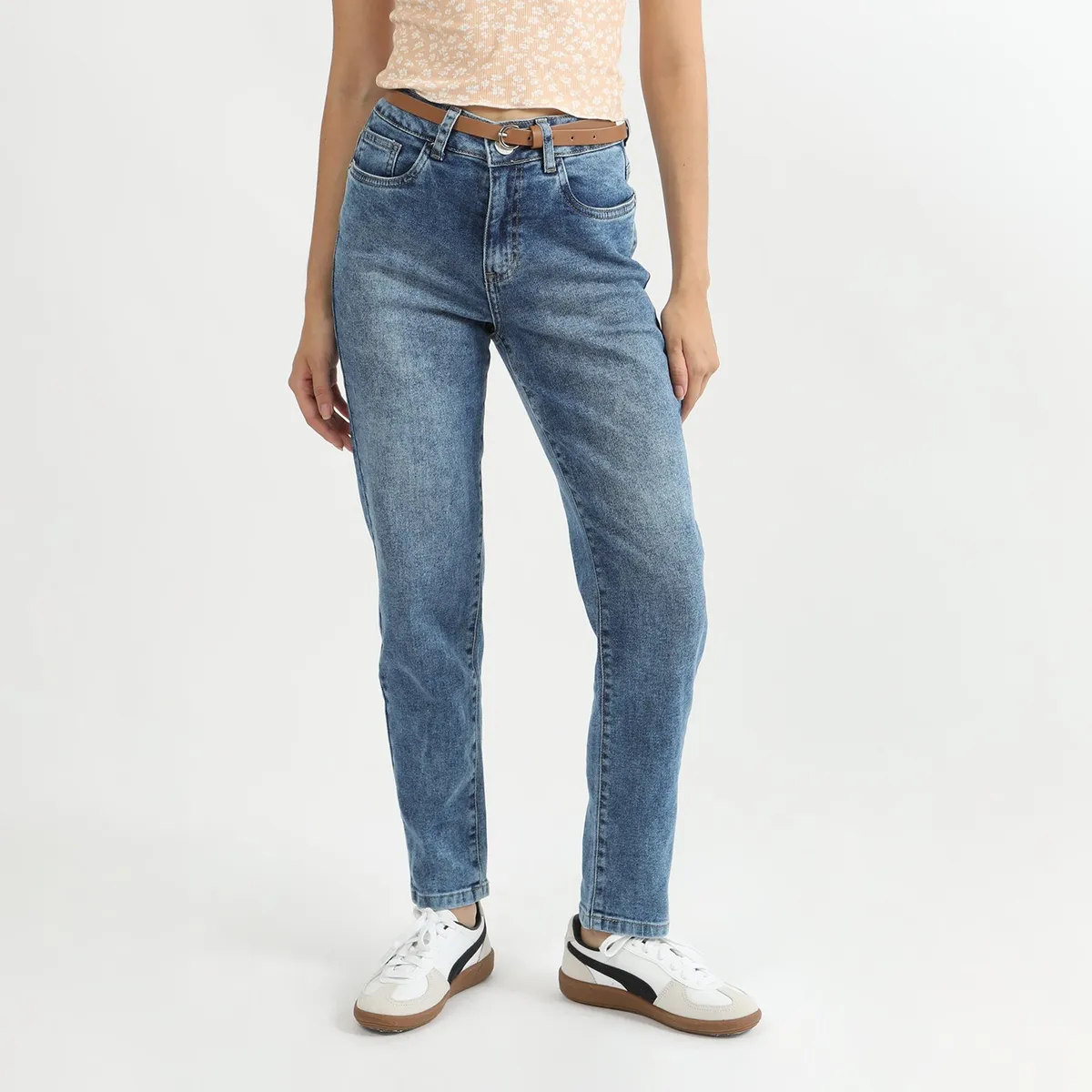 SYBILLA - Jean Mom Tiro Alto Mujer Sybilla