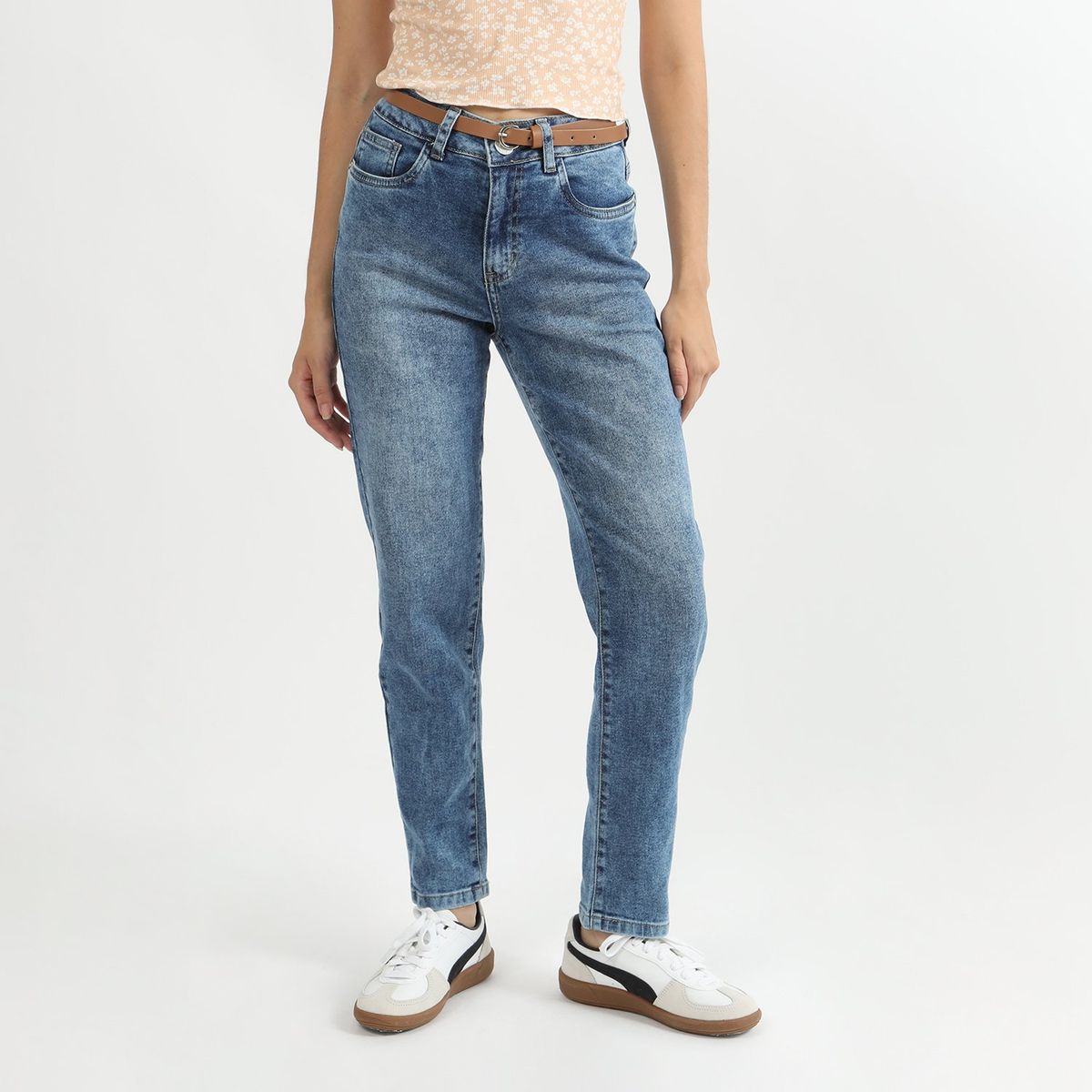 SYBILLA - Jean Mom Tiro Alto Mujer Sybilla