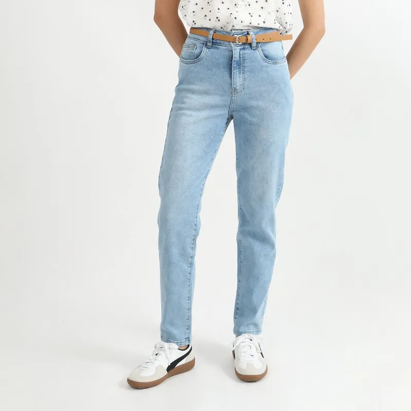 SYBILLA - Jean Mom Tiro Alto Mujer Sybilla