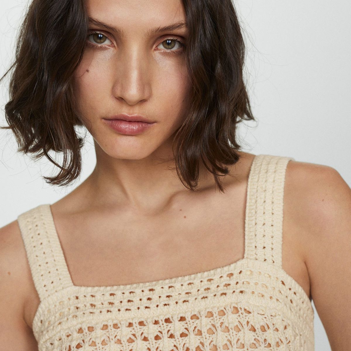 MANGO - Top Sin Mangas Algodón Mujer Mango