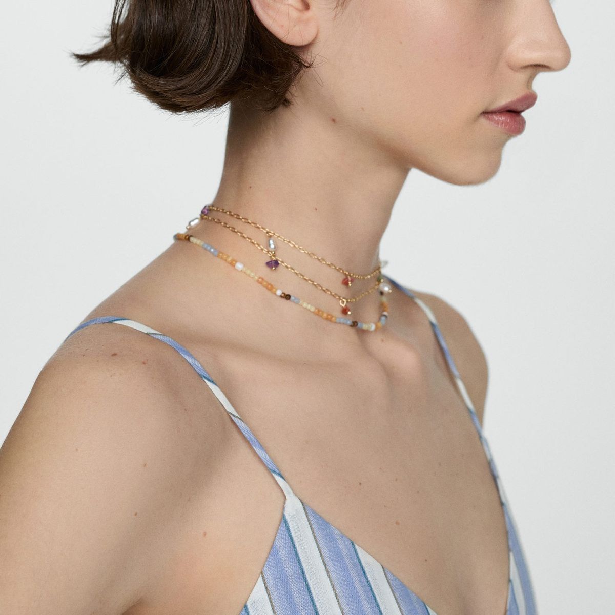 MANGO - Vestido Largo 100% Algodón Mujer Mango