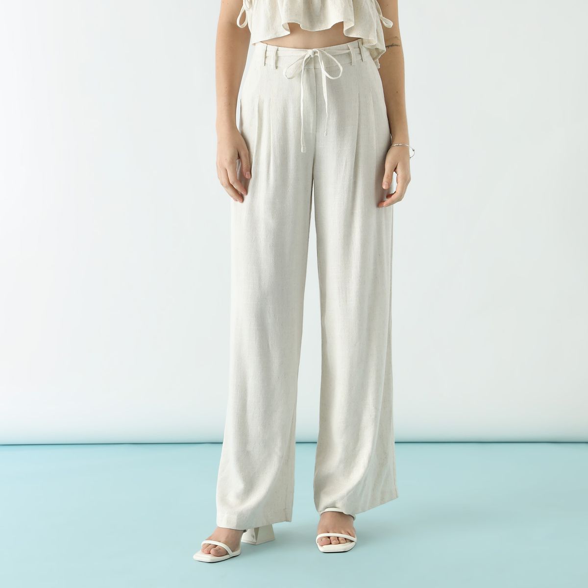 SYBILLA - Pantalon Fluido Nudito