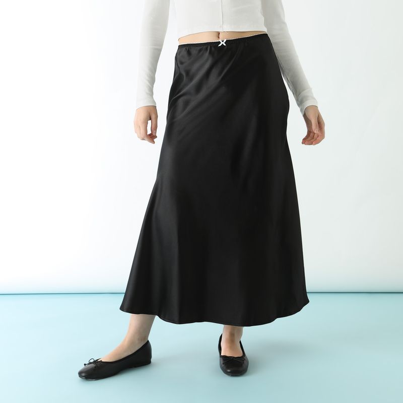 SYBILLA - Falda Larga Satin Mujer Sybilla