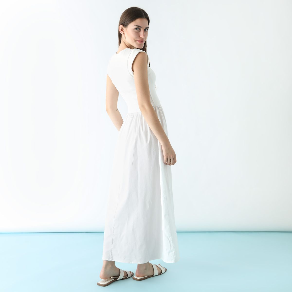 SYBILLA - Vestido Largo Manca Corta