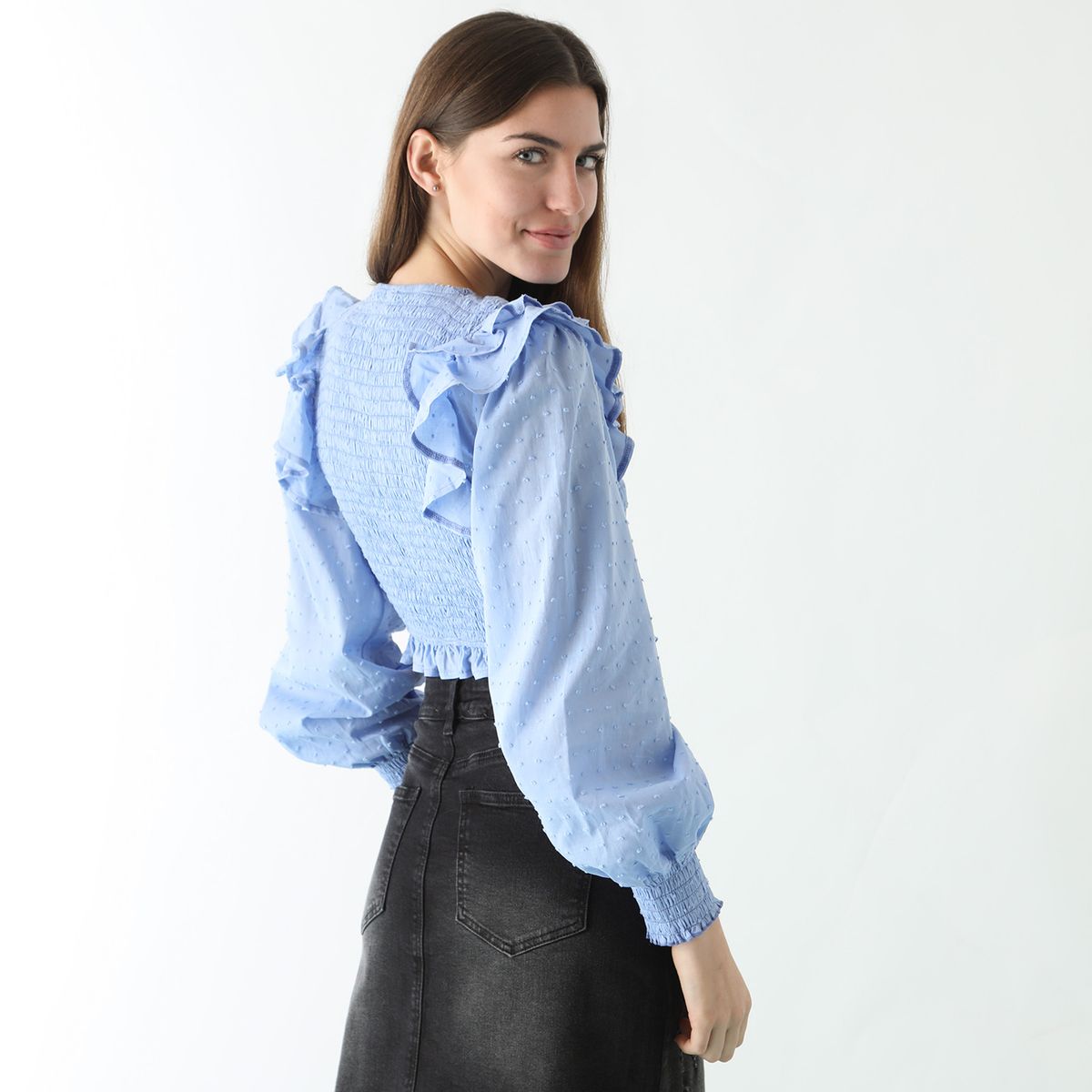 SYBILLA - Blusa Panal Manga Larga