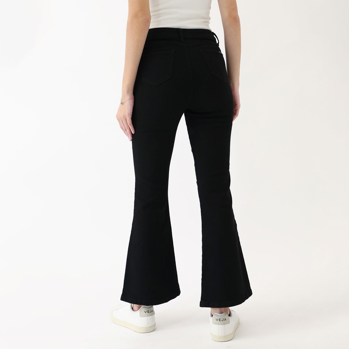 KAYRA POBLET - Jean Flare Tiro Alto Mujer Kayra Poblet