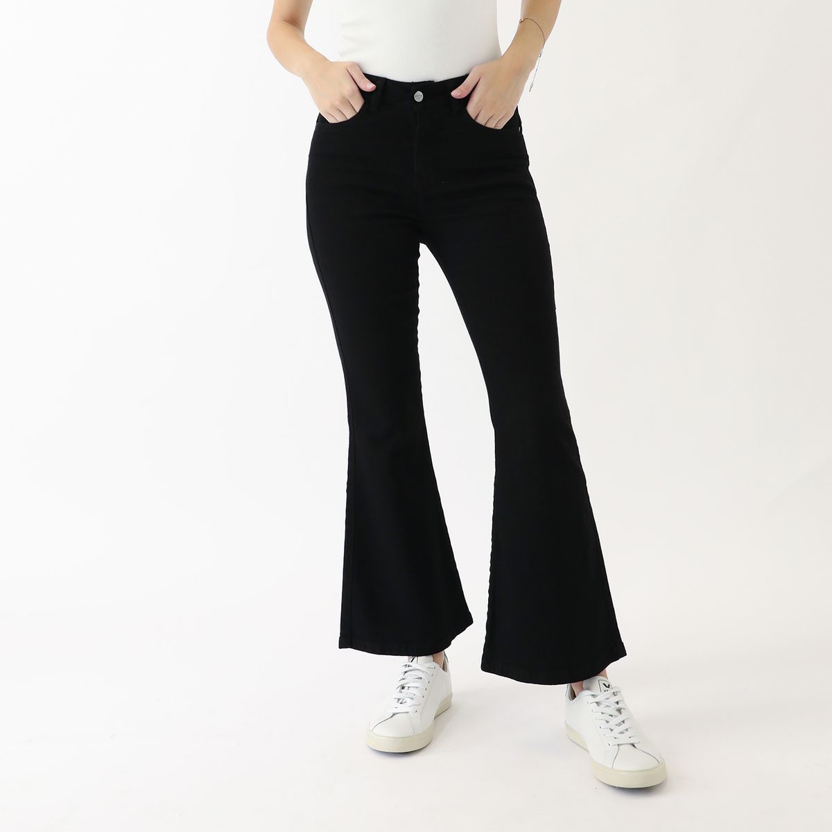 KAYRA POBLET - Jean Flare Tiro Alto Mujer Kayra Poblet