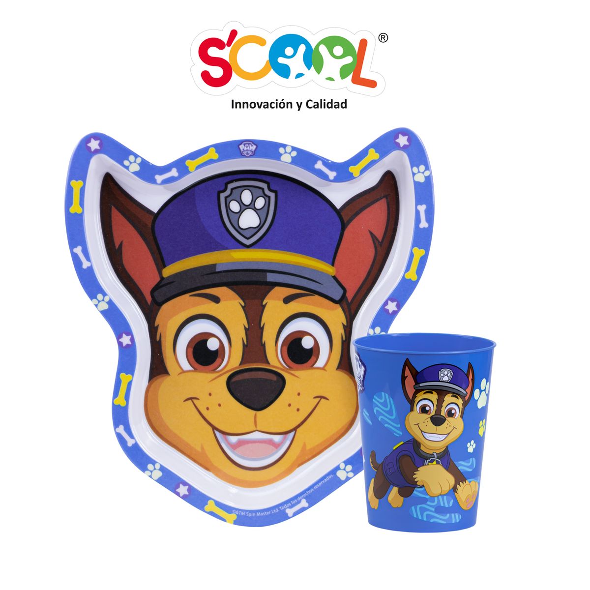 SCOOL - Set Plato De Melamine +  Vaso Paw Patrol H