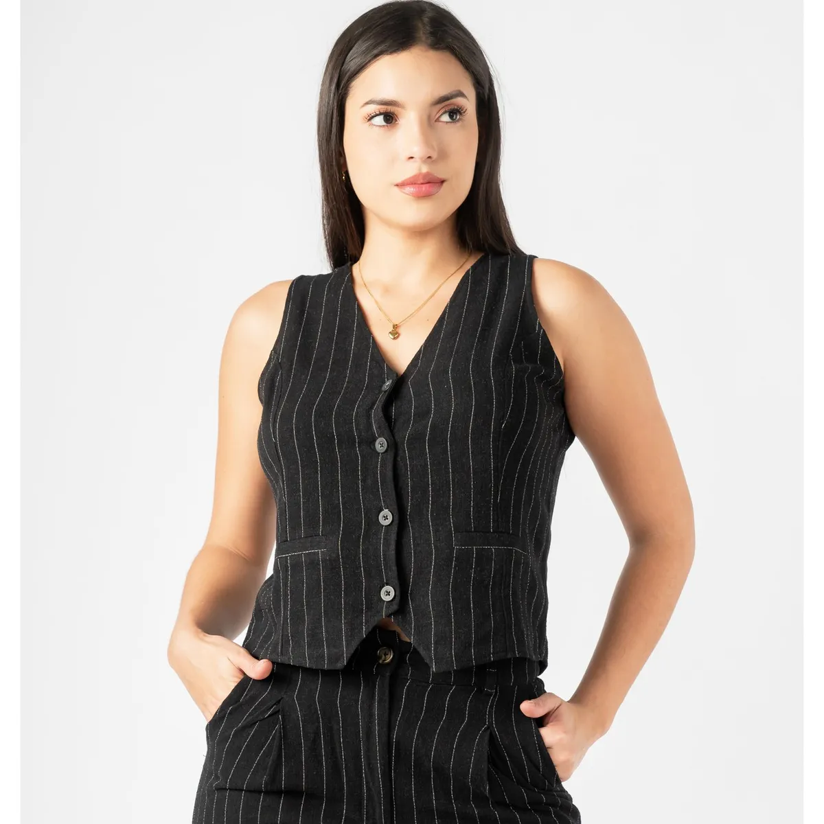 JAROLA - Chaleco Lino Gia Mujer Jarola