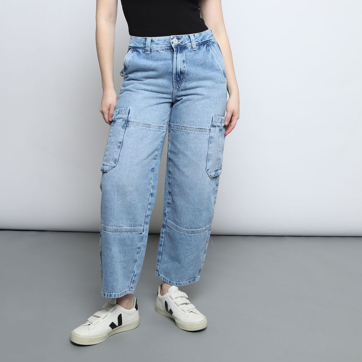 DENIMLAB - Jean Skater Cargo Algodón Mujer