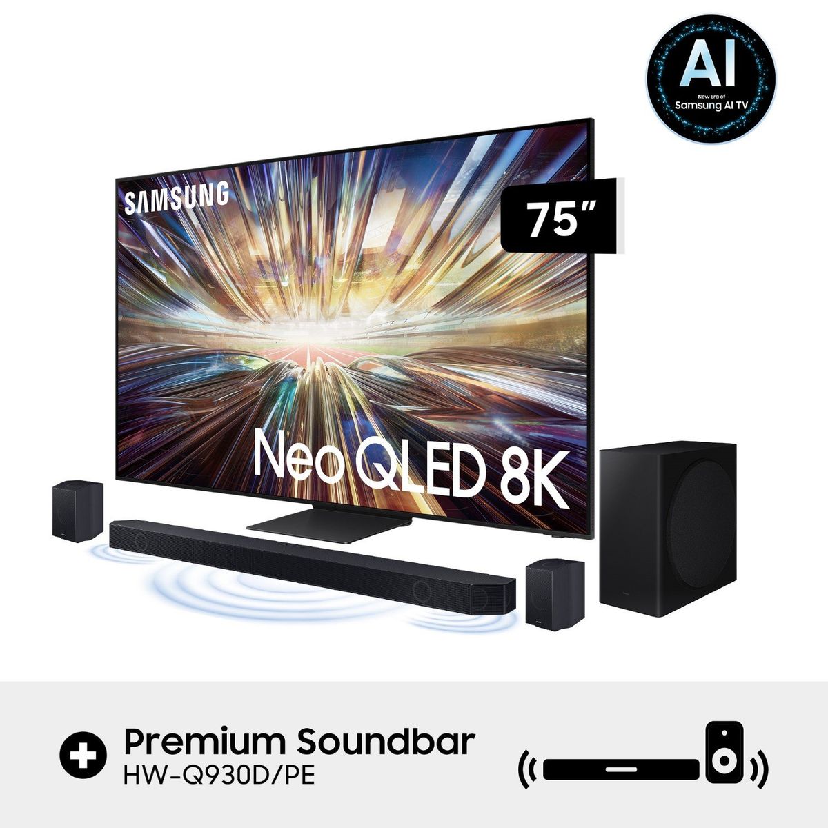 SAMSUNG - Televisor 75 Neo Qled 8k Qn800d Tizen Os Smart Tv (2024)