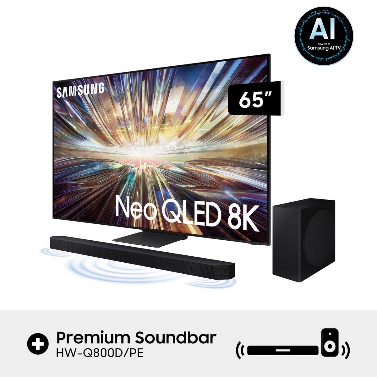 SAMSUNG - Televisor 65 Neo Qled 8k Qn800d Tizen Os Smart Tv (2024)