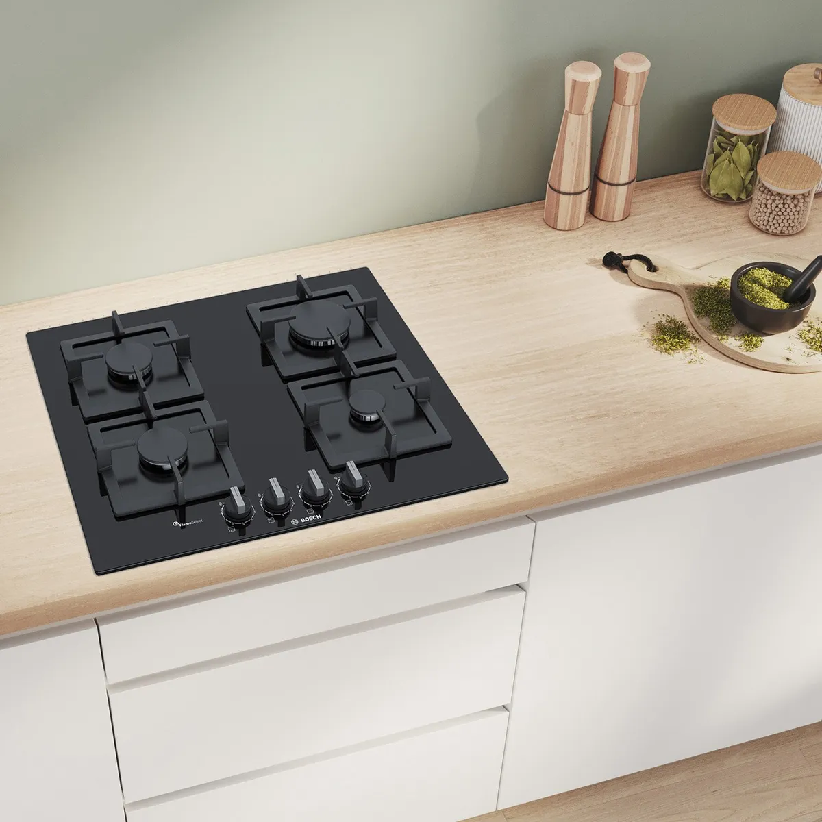 BOSCH - Encimera A Gas Bosch  Ppp6a6b20 Vidrio Templado  Ng