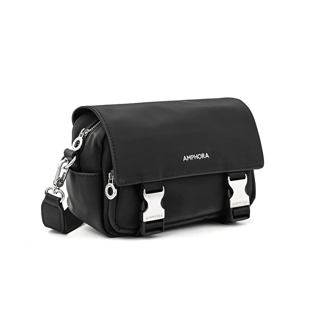 AMPHORA - Cartera Crossbody Royer Negro