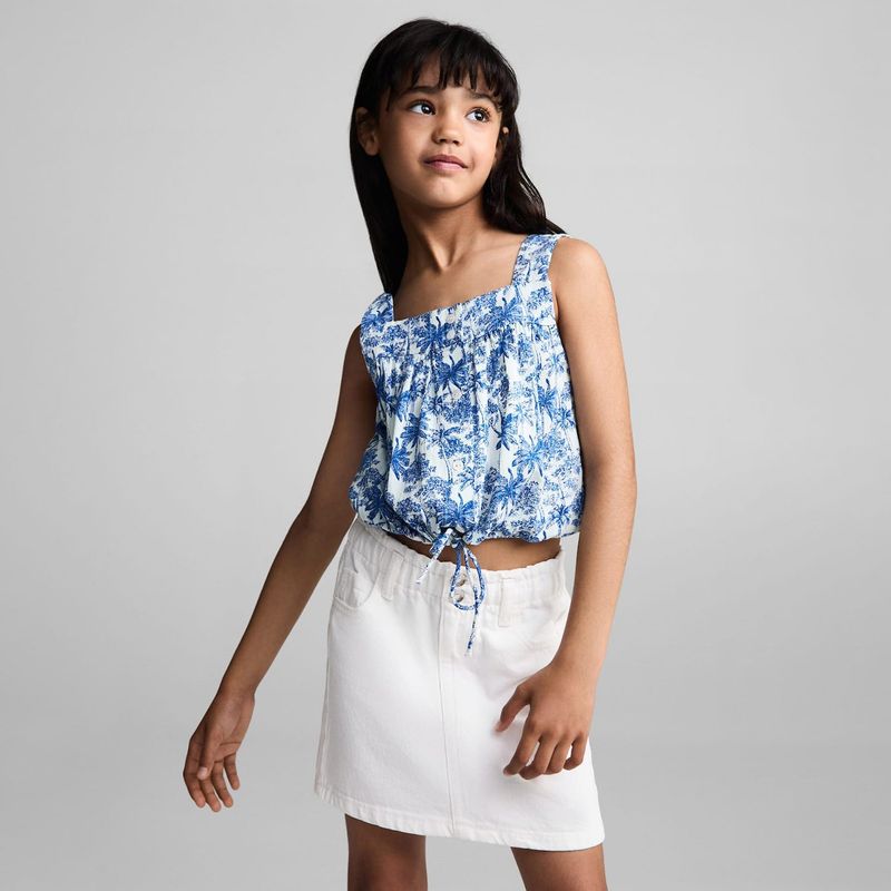 MANGO KIDS - Falda Niña Algodón Mango Kids