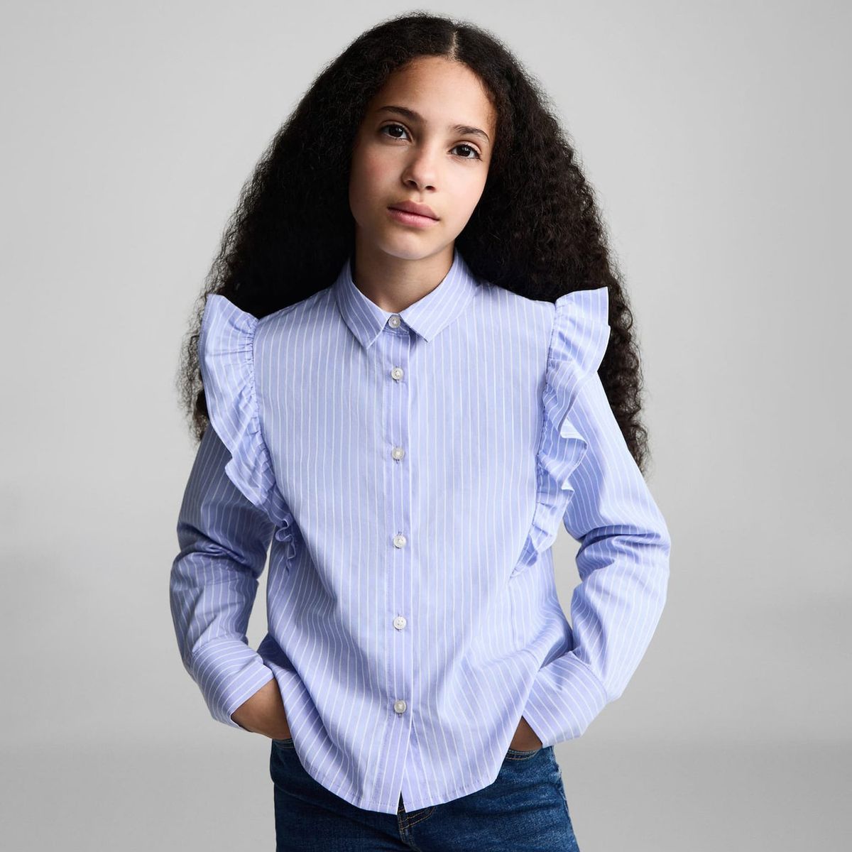 MANGO KIDS - Camisa Niña Algodón Mango Kids