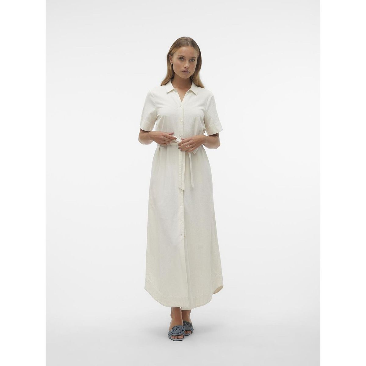 VERO MODA - Vestido Largo 100% Algodón Mujer Vero Moda