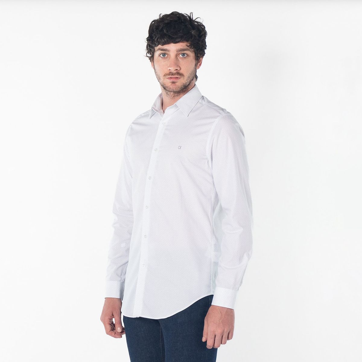 CALVIN KLEIN - Camisa Manga Larga Algodón Hombre Calvin Klein