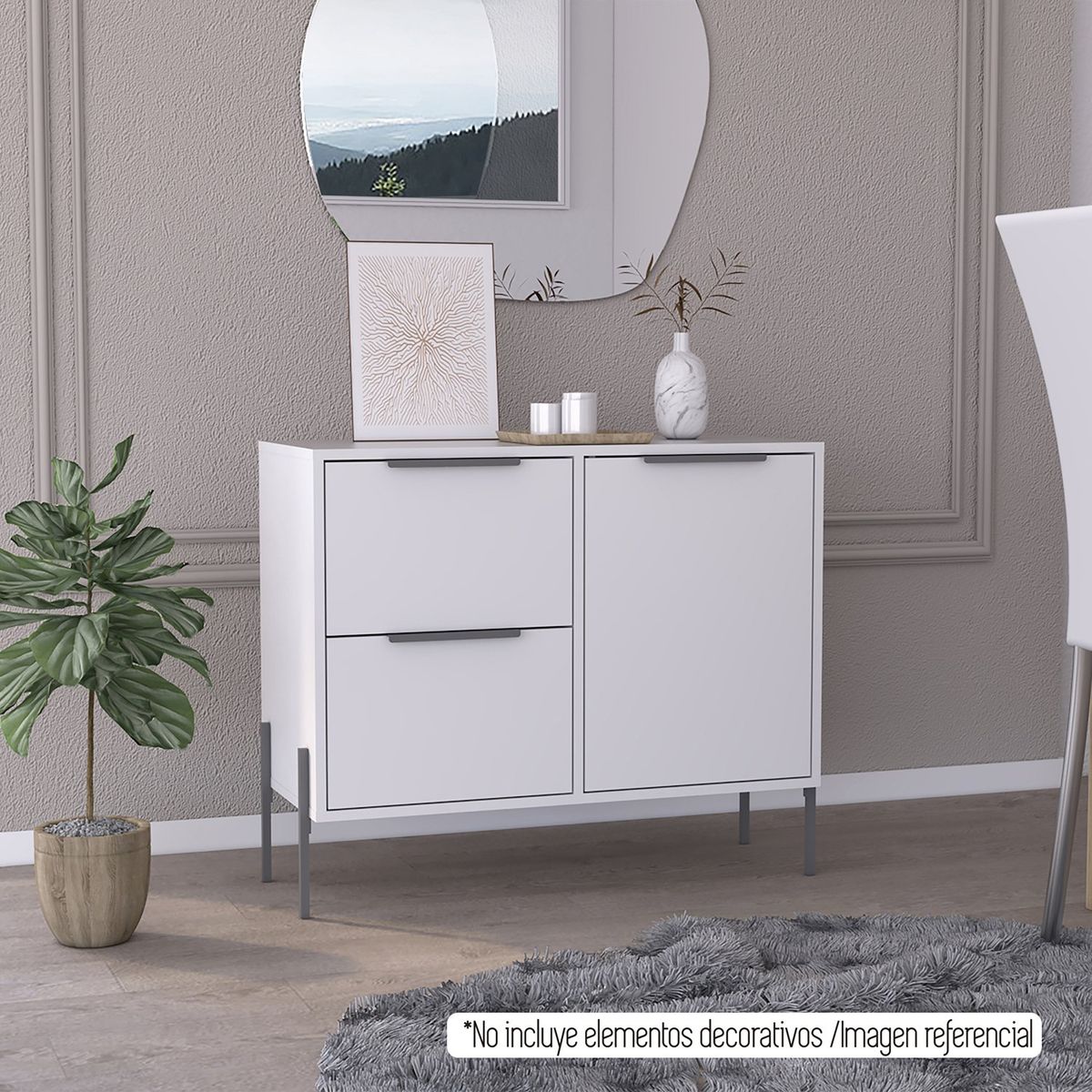 TUHOME - Aparador W83 White Collect-bla