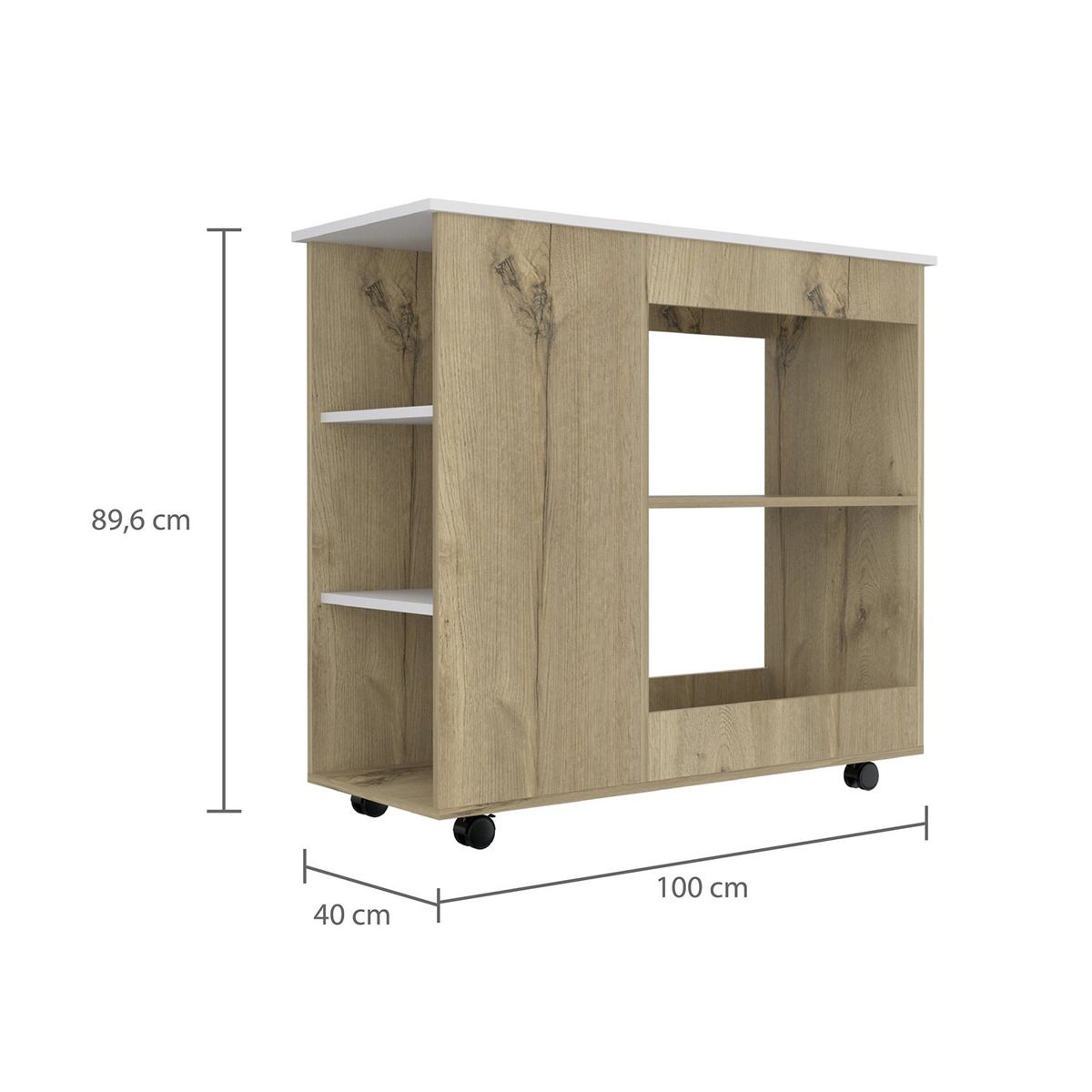 TUHOME - Mueble de Cocina Blanco y Duna