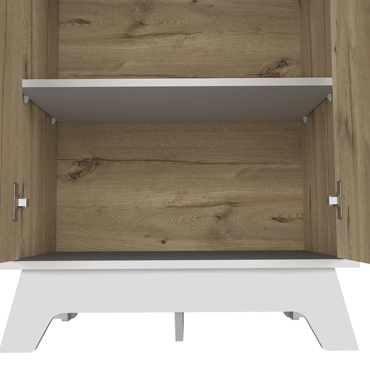 TUHOME - Mueble de Microondas 2 puertas Bicolor